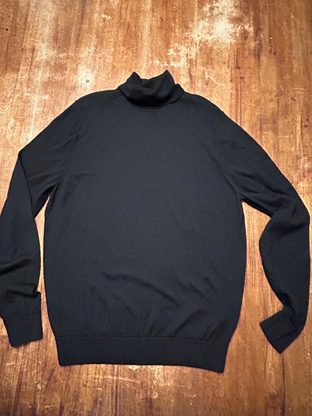 Washable Merino Wool Black Turtleneck Poet Academia Minimalist Quiet Luxury